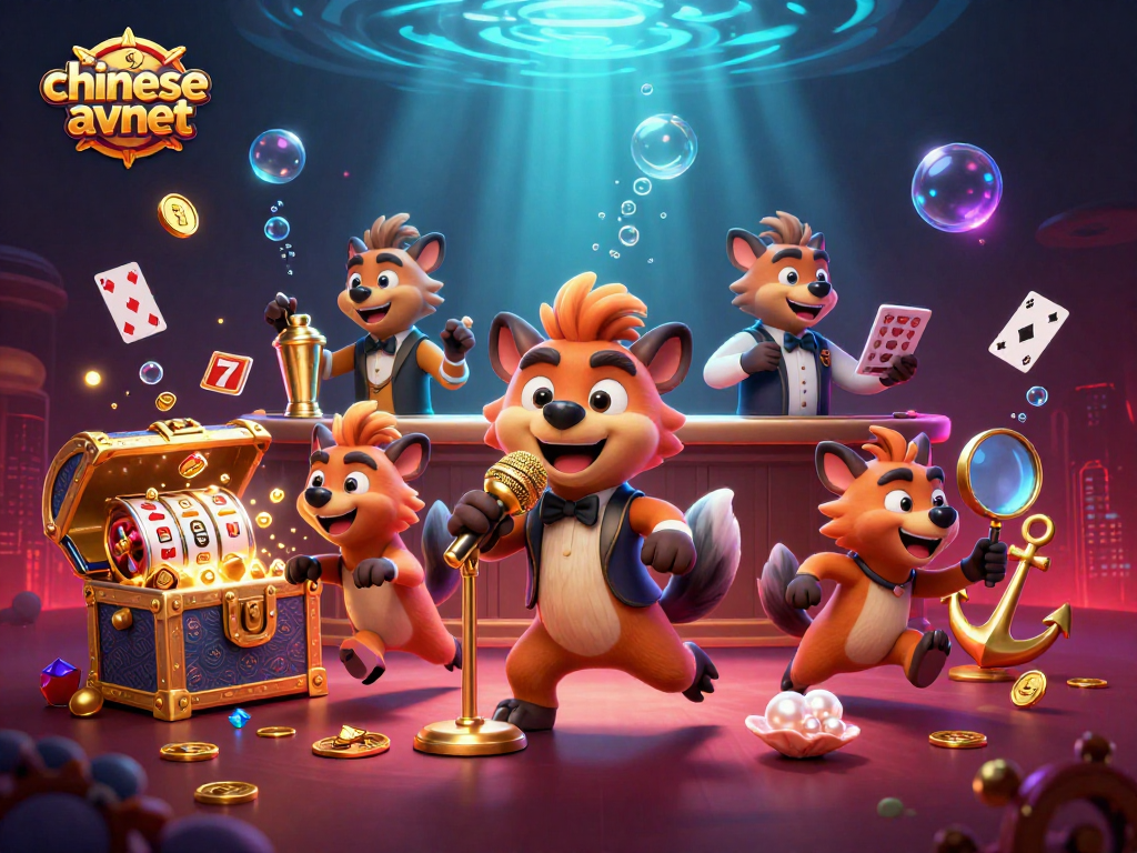 Experience the thrills of chineseavnet in a vibrant casino scene with dynamic characters.