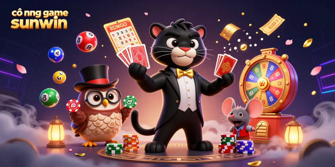 Experience thrilling excitement at cổng game sunwin with vibrant lottery elements and charming characters.