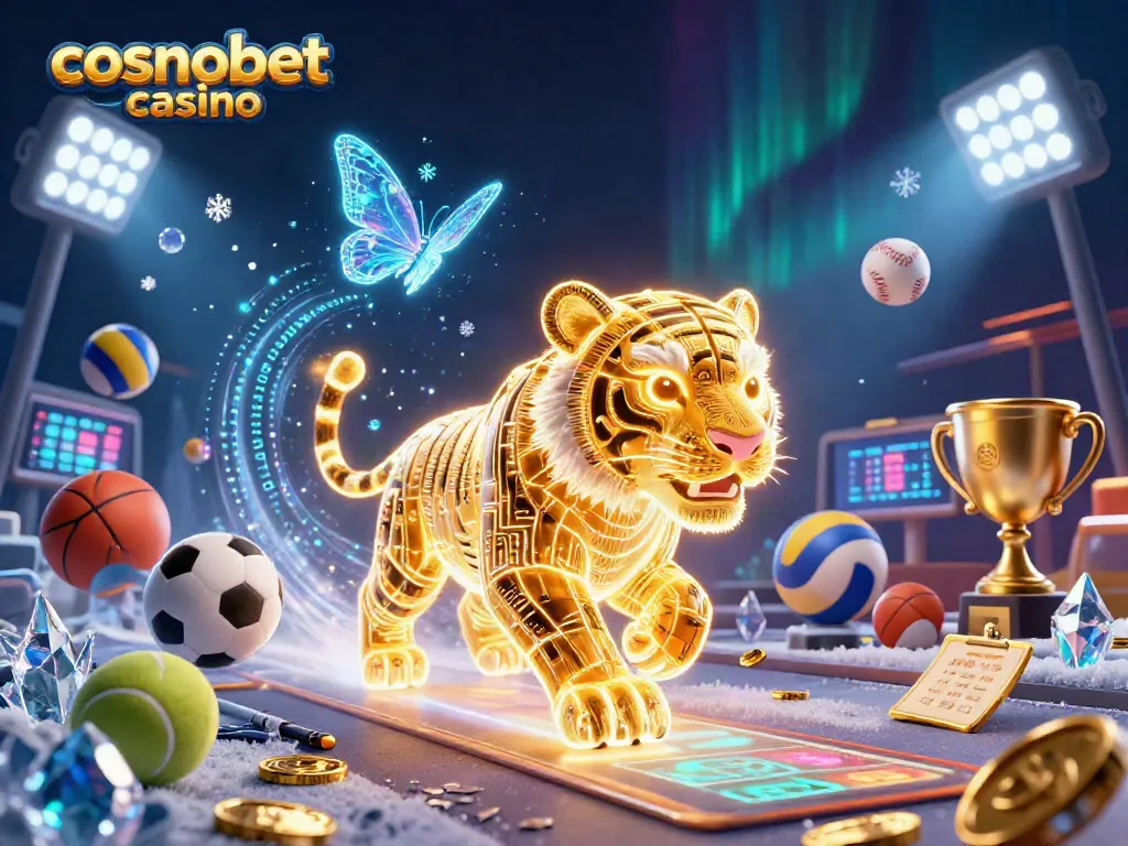 Join the excitement at cosmobet casino with an engaging graphic of a vibrant digital gaming scene.
