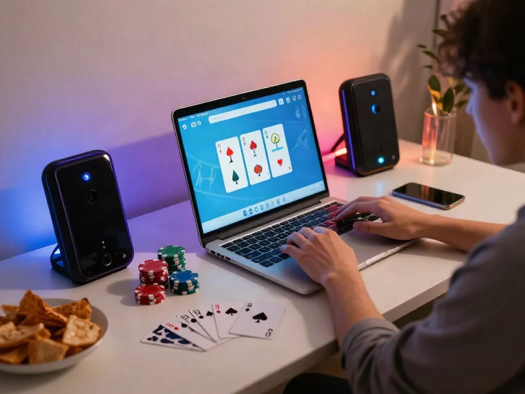 Engaging gaming setup illustrating credit card casinos UK experience with vibrant atmosphere and accessories.