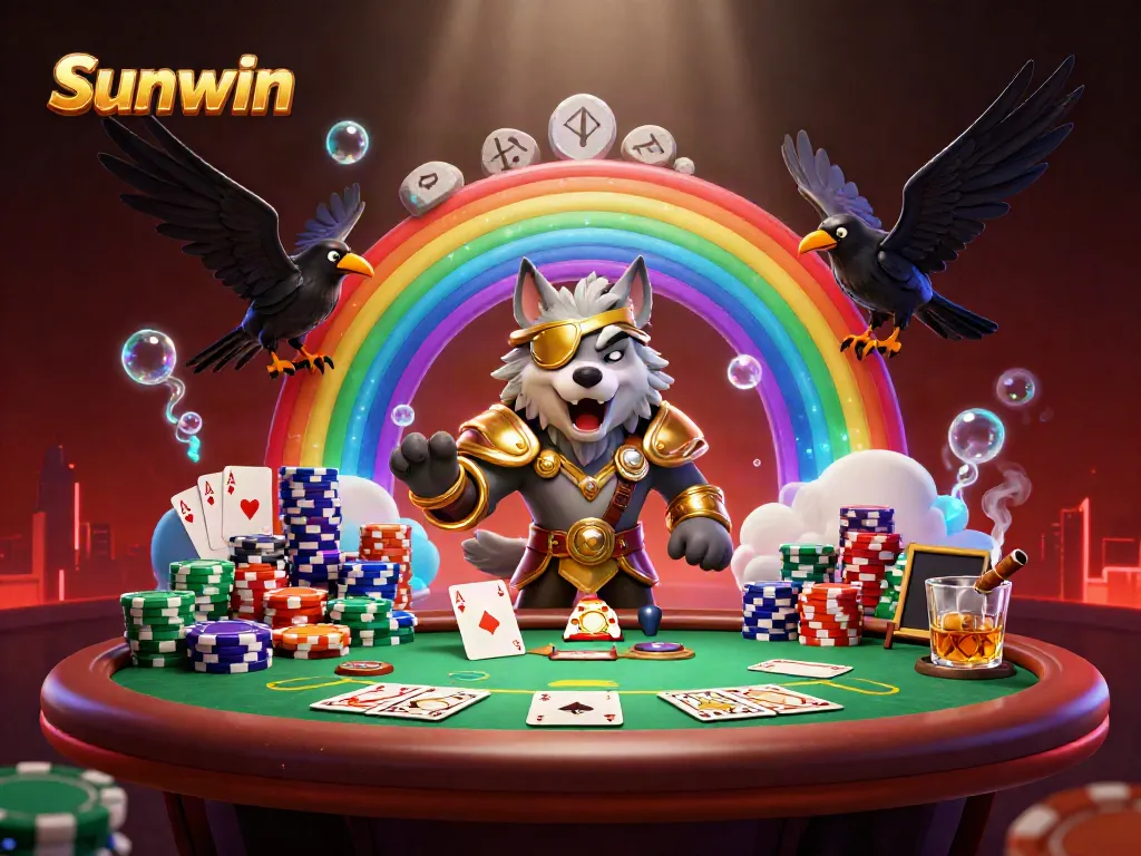 Experience the thrilling world of Sunwin's gaming with an immersive illustration.